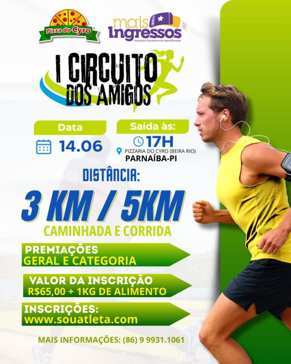 1ª Circuito dos Amigos - 3km e 5km